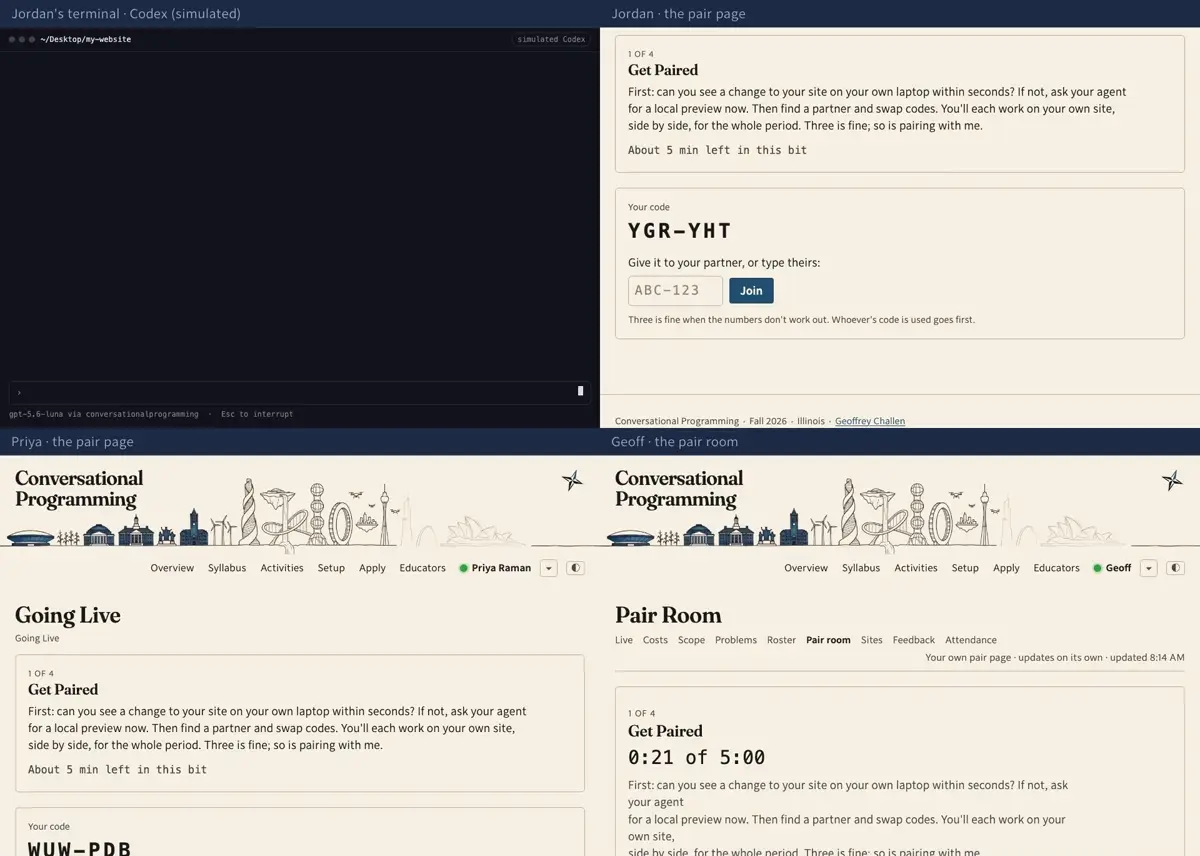 Step 2: The first section asks the same thing as last time: can you see a change on your own laptop within seconds? If not, get a local preview before you pair. It matters more today, because every change after this is a redeploy.